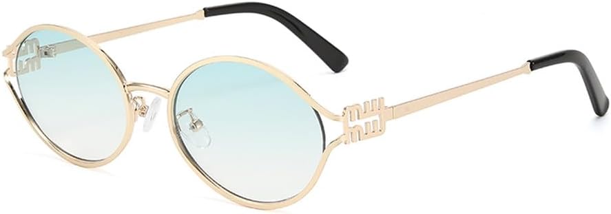 

1-2 шт. Модные солнцезащитные очки в стиле ретро, ​​маленькая оправа, для женщин и мужчин, металлические очки «кошачий глаз», солнцезащитные очки с защитой от УФ-излучения HYYZZC, Bls3623-c5