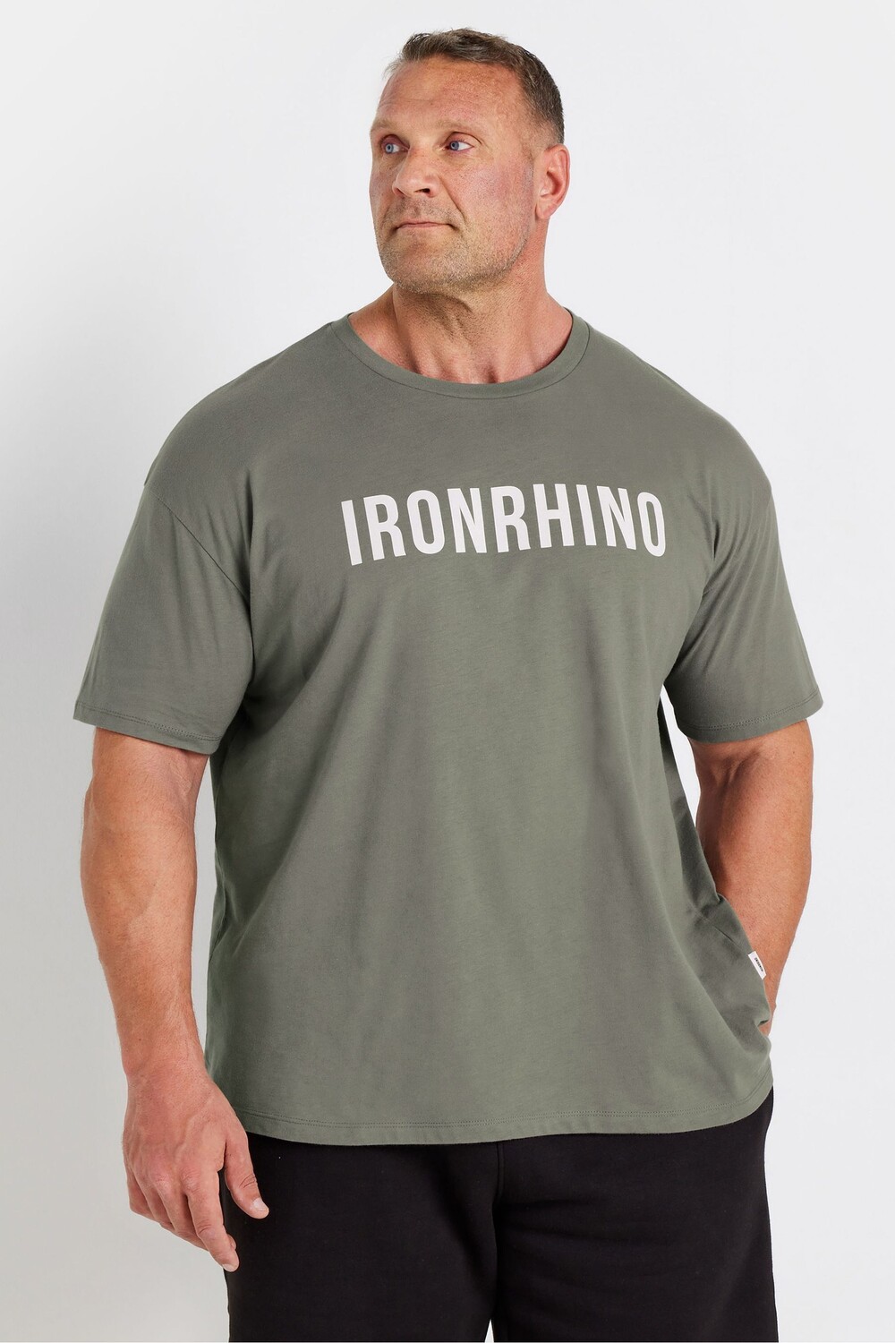 

Футболка Ironrhino спереди и сзади Badrhino Big & Tall, зеленый