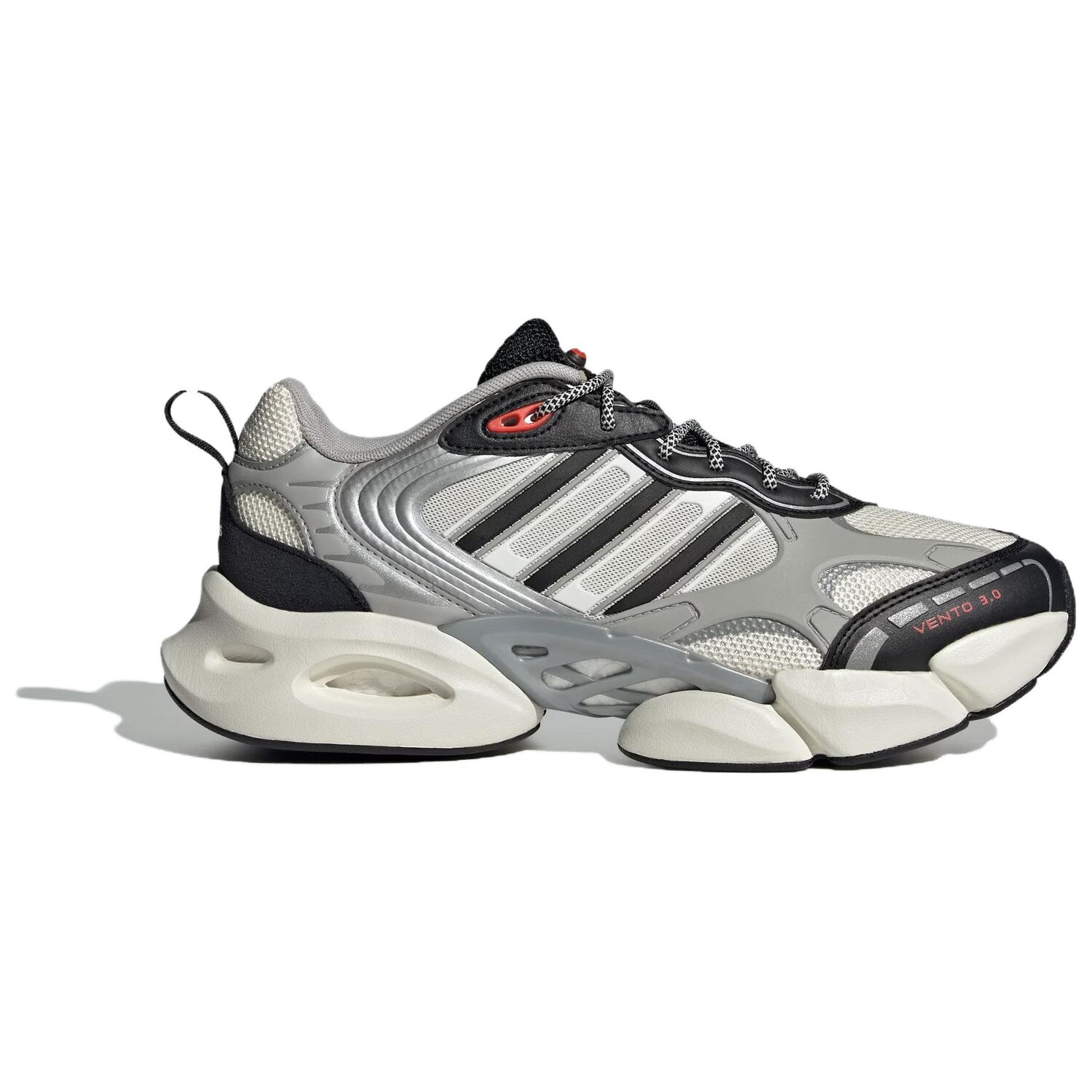 Кроссовки мужские низкие Ярко-белый/Черный № 1/Светло-серый Adidas — фото 2