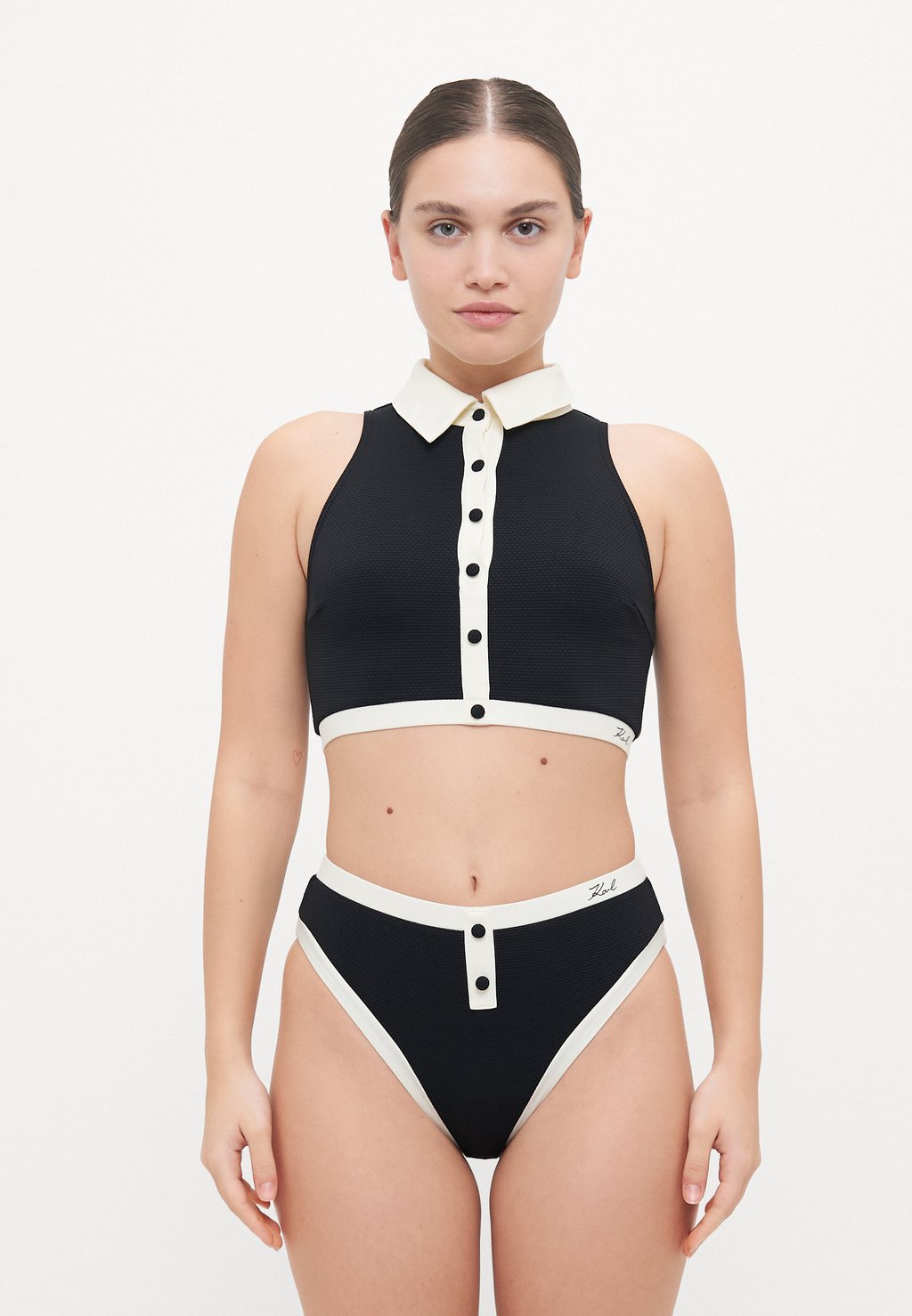 

Верх бикини MONOCHROME SWIM KARL LAGERFELD, черный