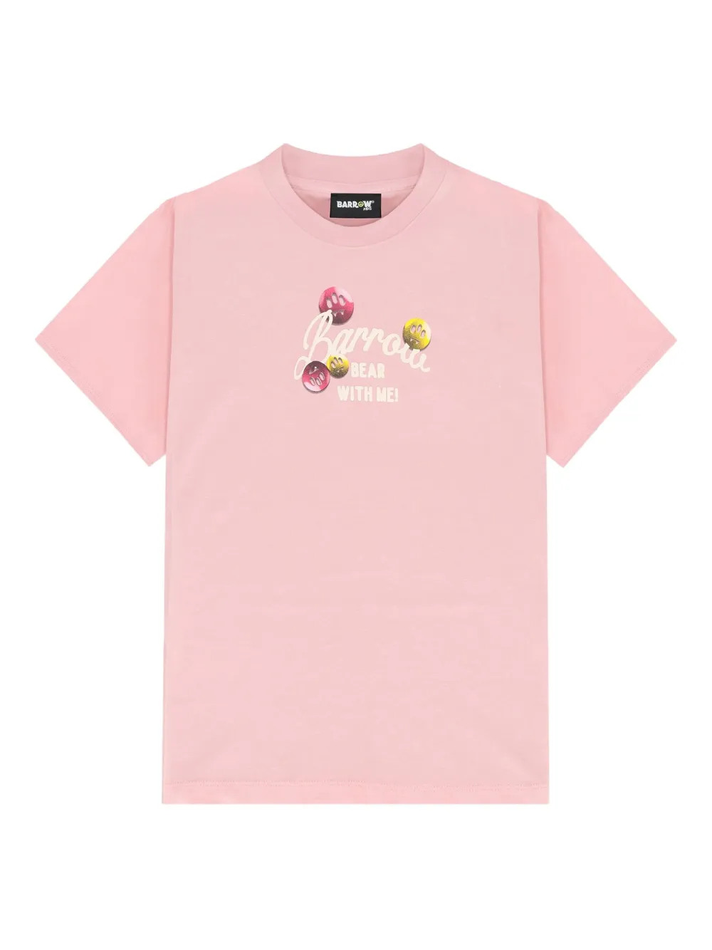 

Футболка с декоративными пуговицами и принтом Barrow kids, розовый