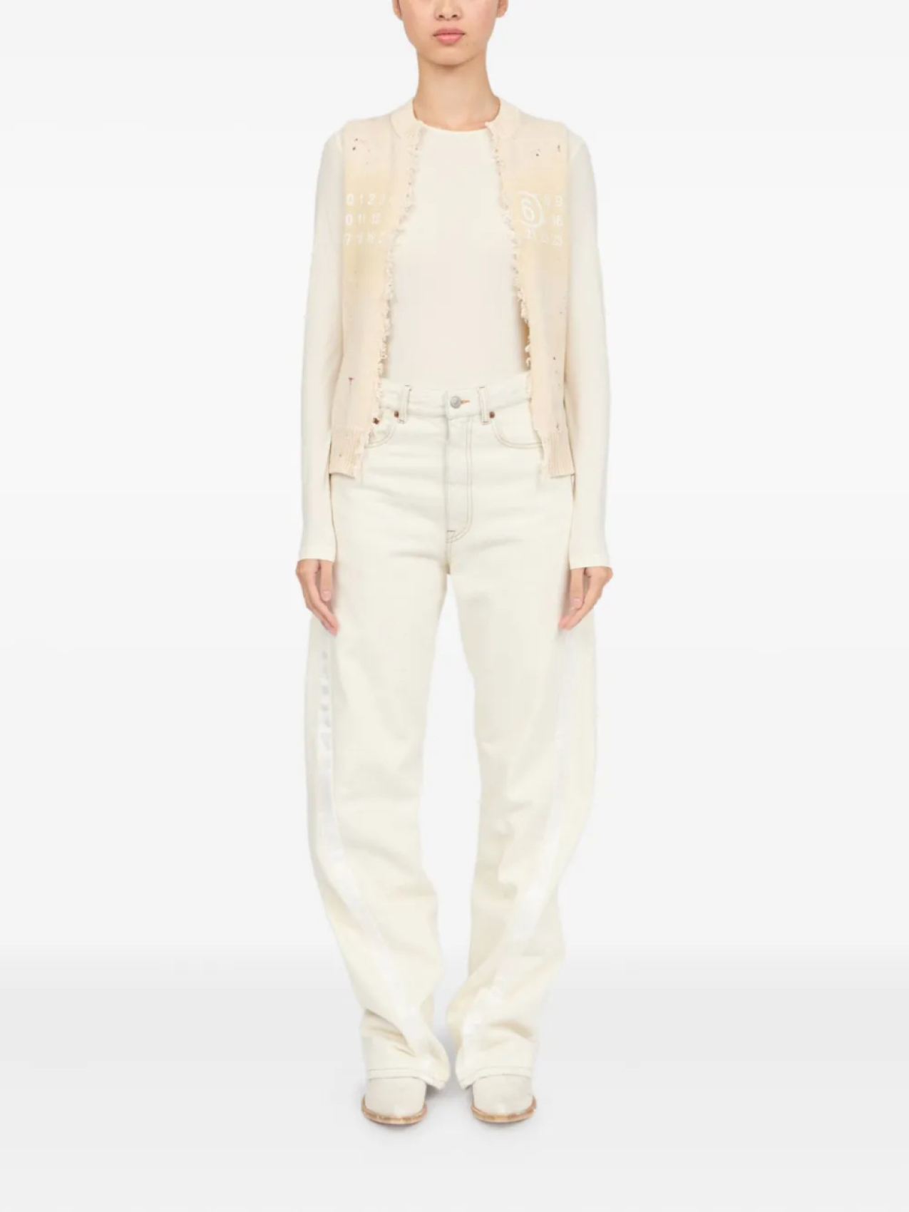 

MM6 Maison Margiela жилет Signature Numbers, нейтральный