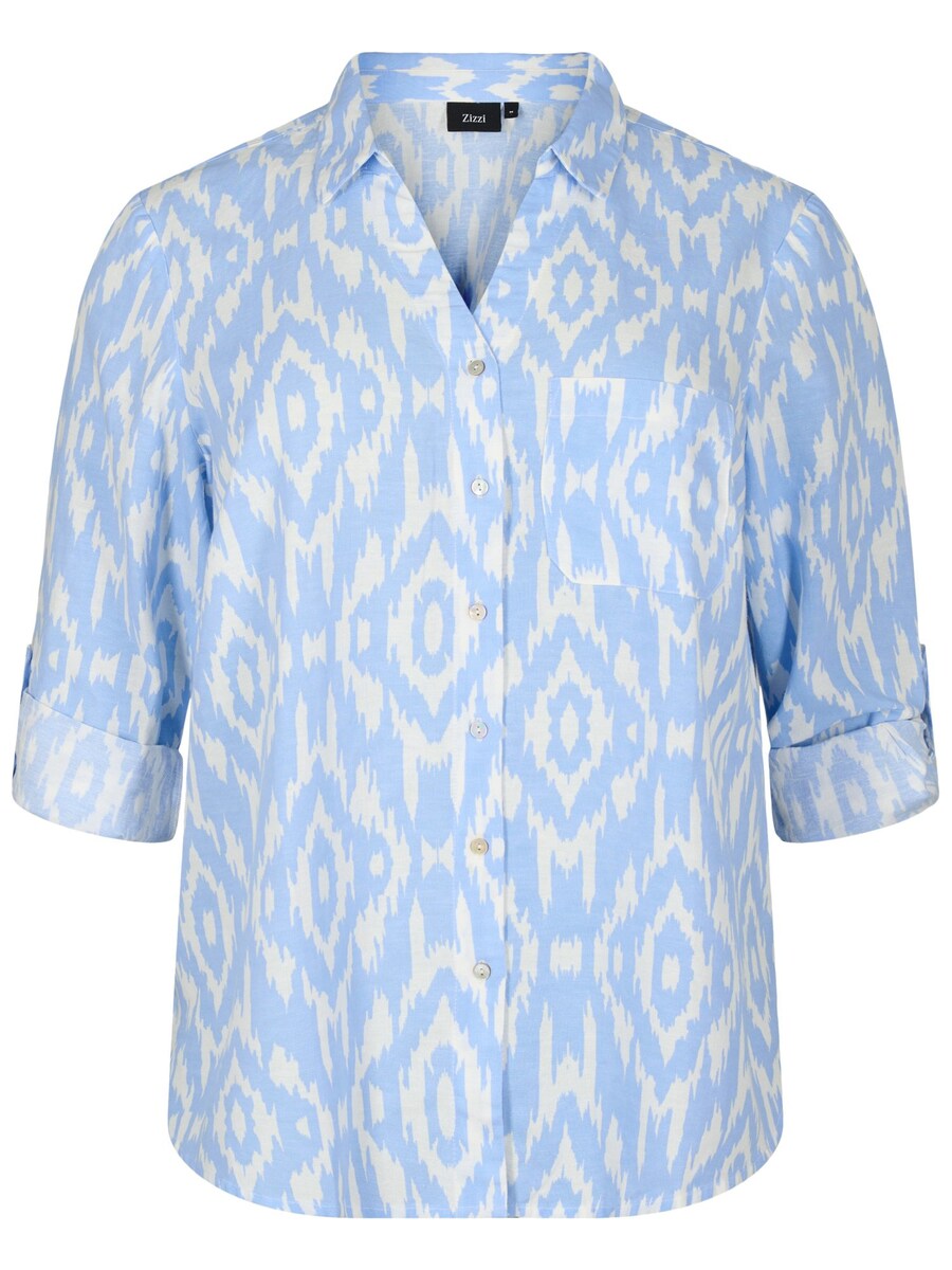 

Блузка с коротким рукавом Zizzi Blouse Vellie, синий