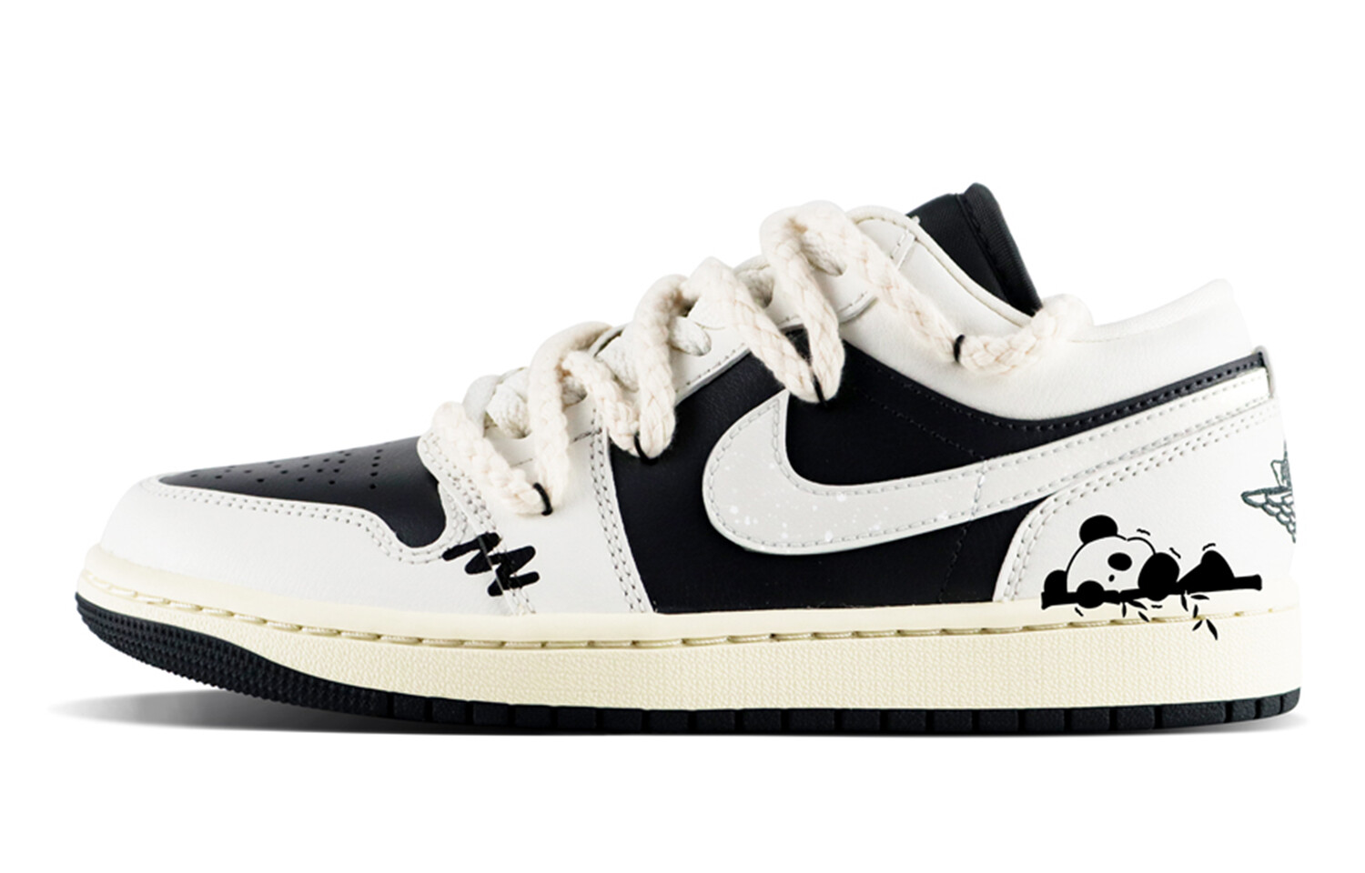 

Баскетбольные кроссовки Air 1 Vintage женские с низким верхом, черный/белый Jordan