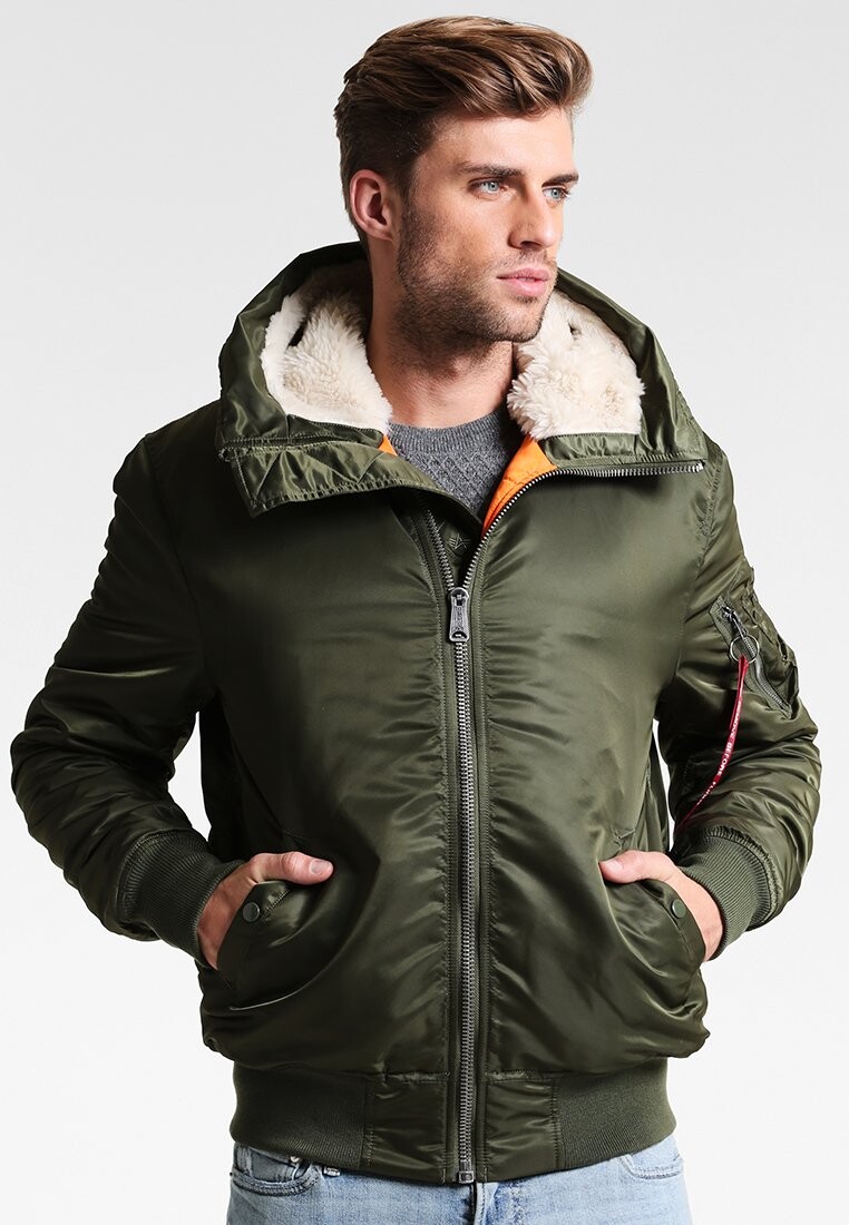 

Куртка Alpha Industries MA-1 HOODED, темно-зеленый