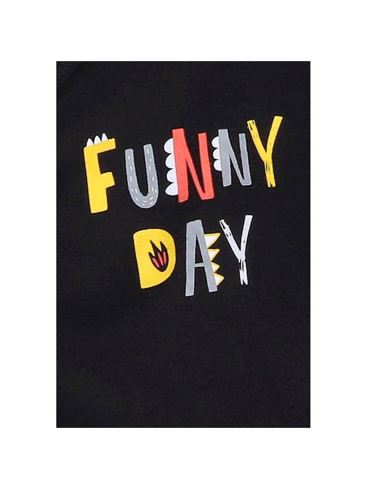 Nini Боди с длинными рукавами Funny Day, черного цвета — фото 3