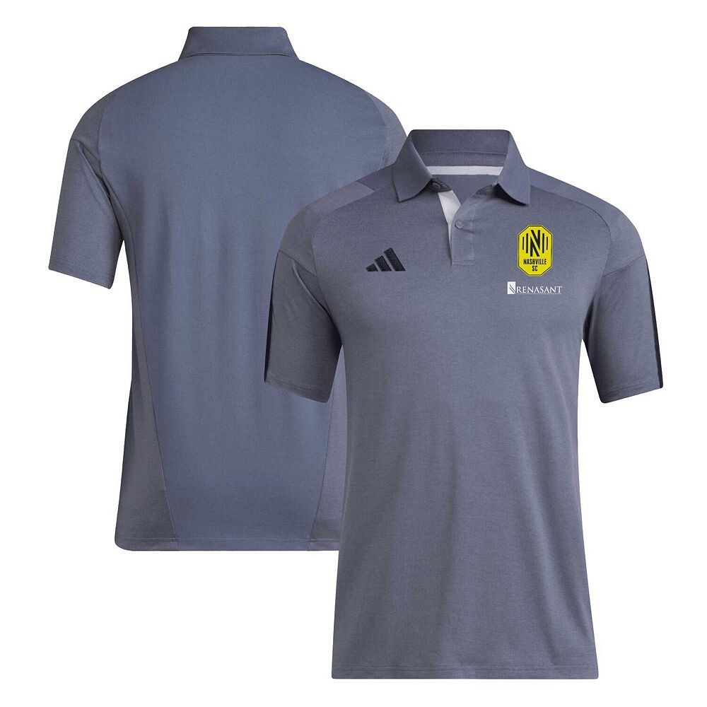 

Мужская футболка-поло adidas Grey Nashville SC 2024 Training, цвет Mls Grey