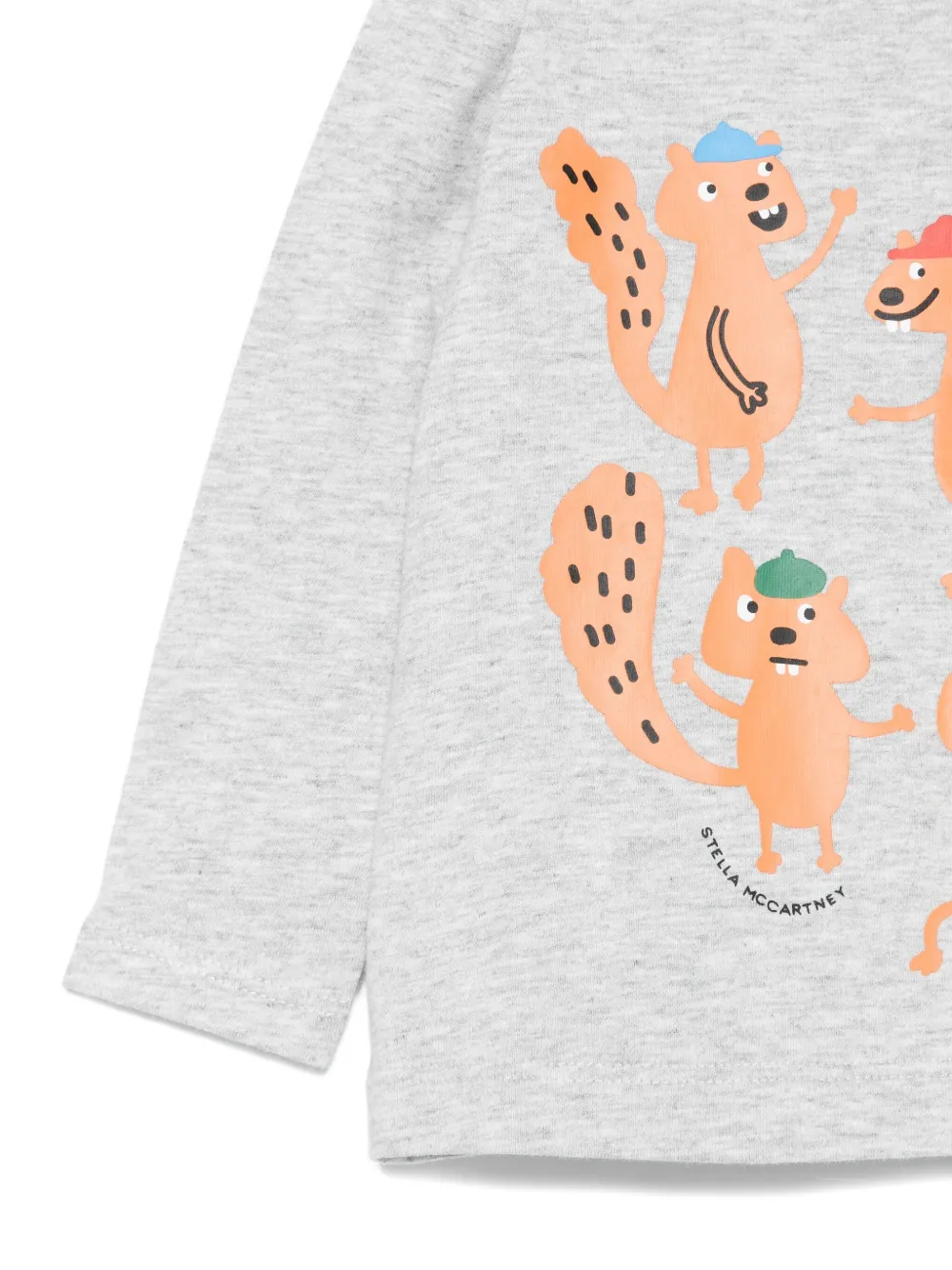 Футболка с длинными рукавами и принтом Stella Mccartney Kids, серый — фото 3
