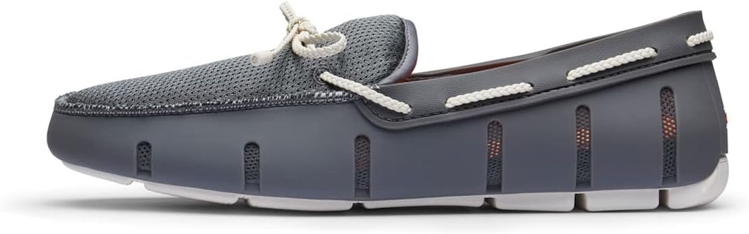 

Мужские лоферы SWIMS, повседневные слипоны с плетеными шнурками, модная обувь для пляжа, серый