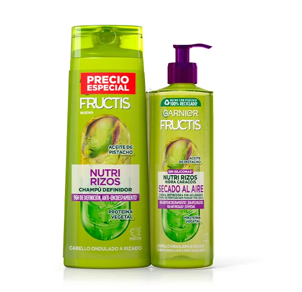 

Набор шампуней + средство для придания формы волосам Nutri Rizos Fructis, 1 UD