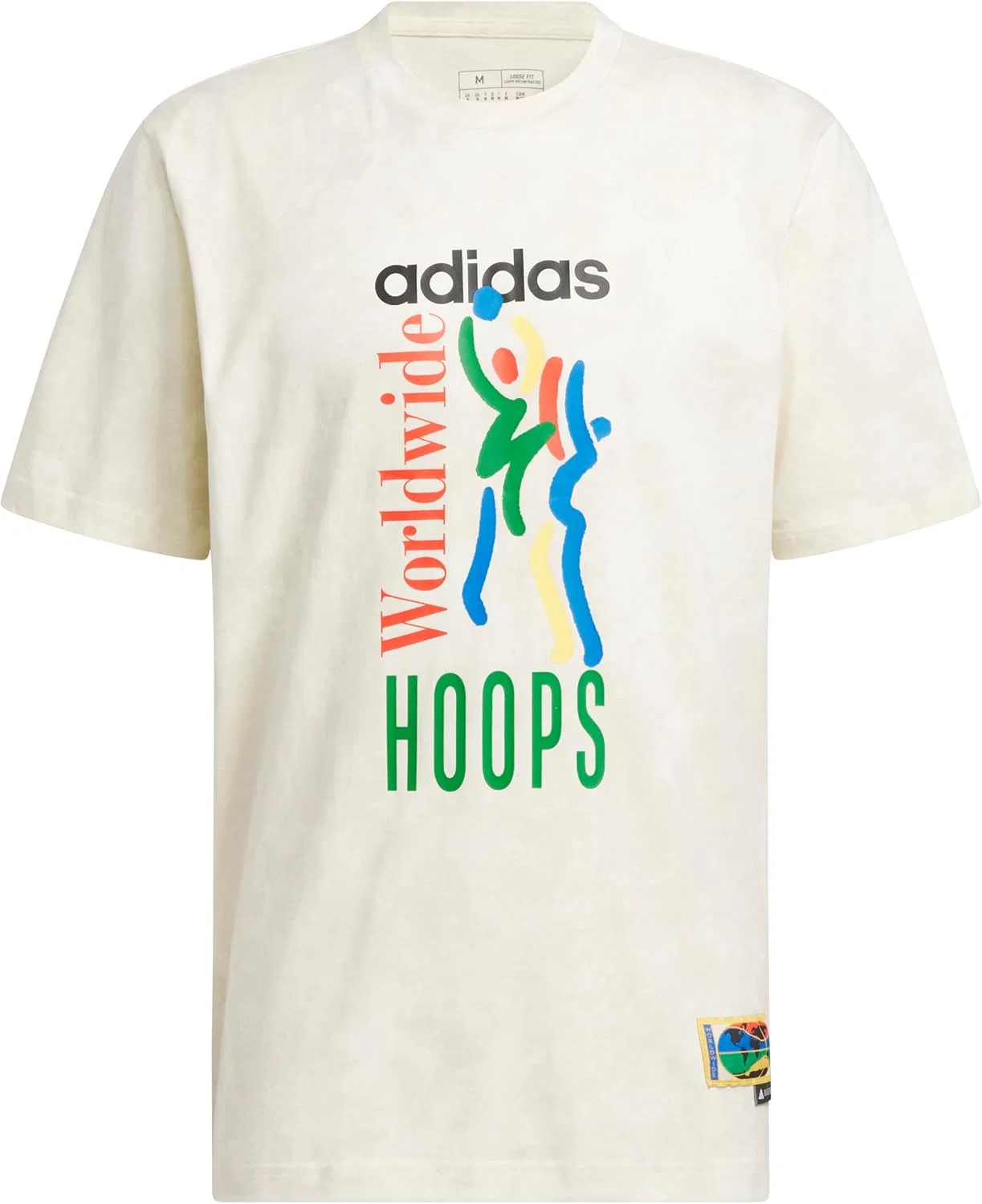 Мужская баскетбольная футболка adidas Worldwide Hoops с принтом по всей поверхности — фото 2