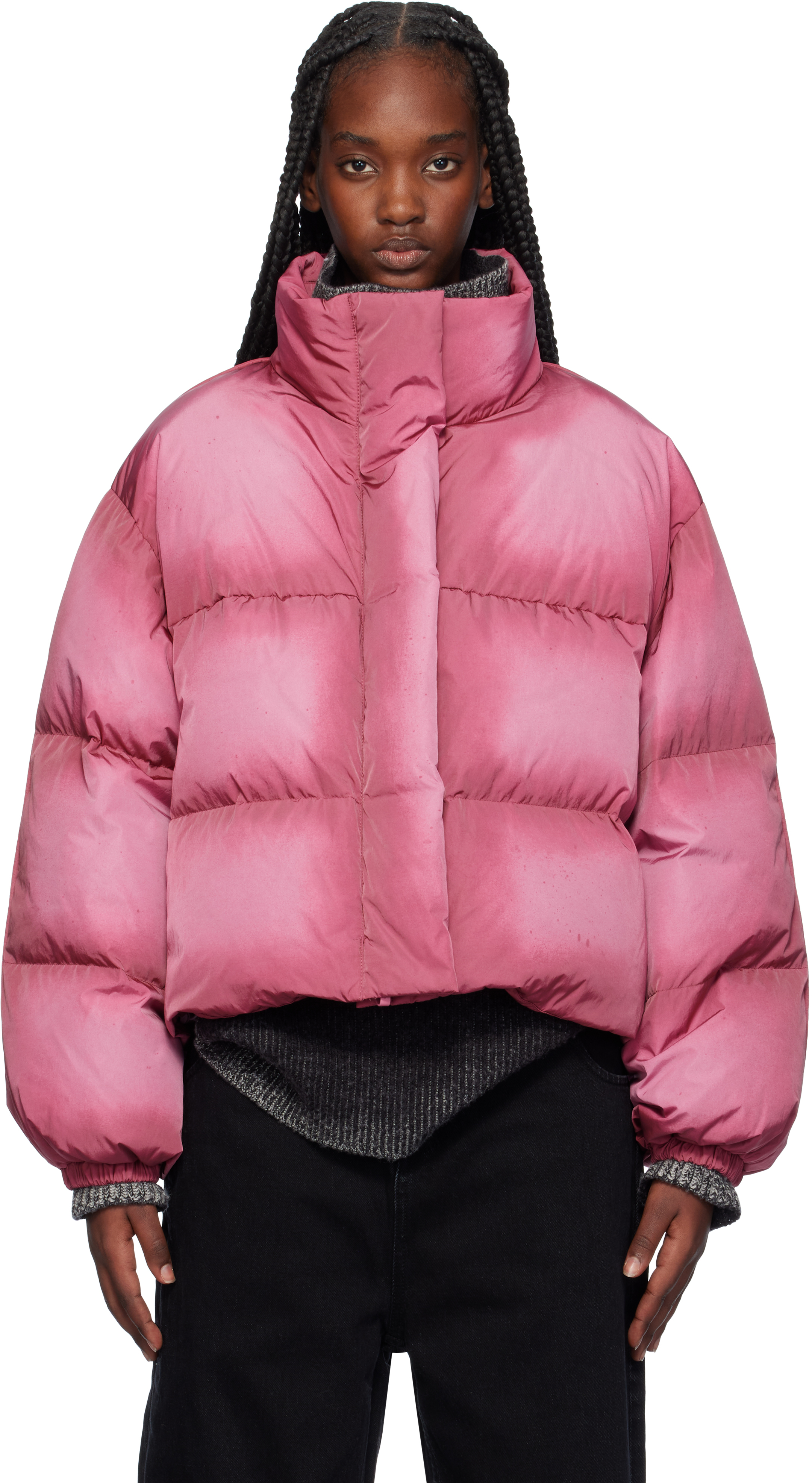 

Розовый пуховик Acne Studios