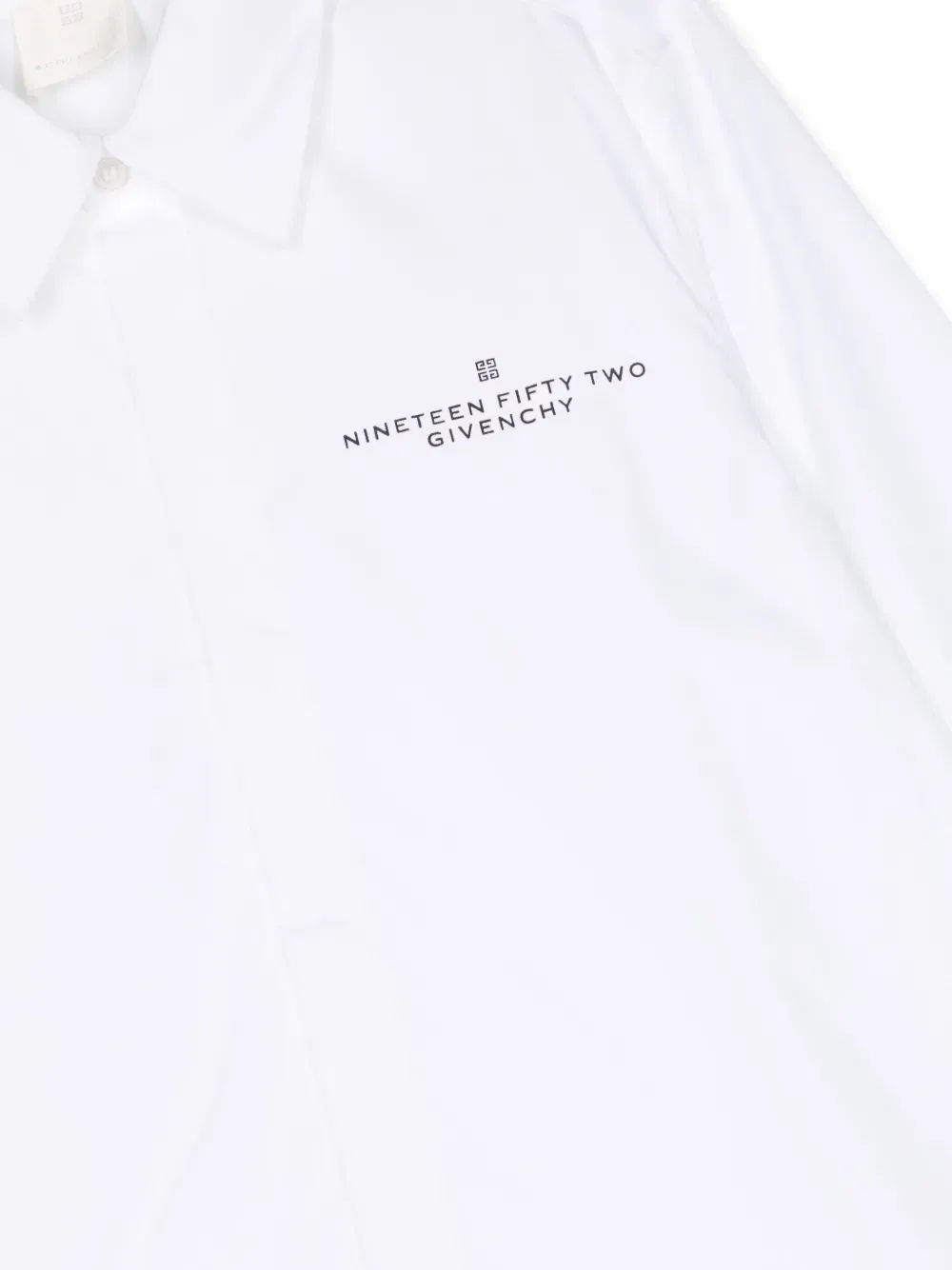 Хлопковая рубашка с аппликацией и логотипом Givenchy Kids, белый — фото 3