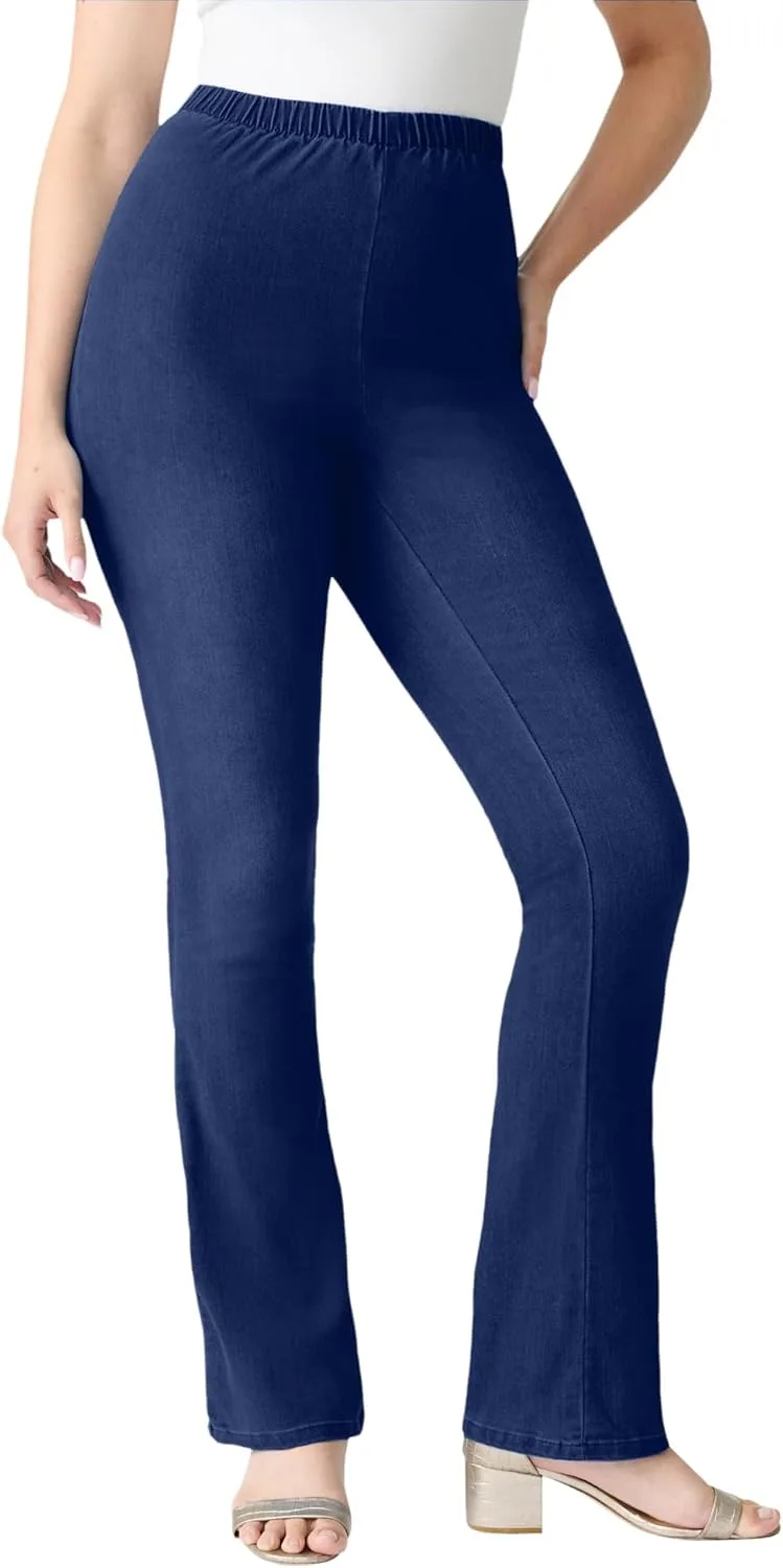 

Roaman's Женские джинсы Plus Size Petite Comfort Stretch Bootcut
