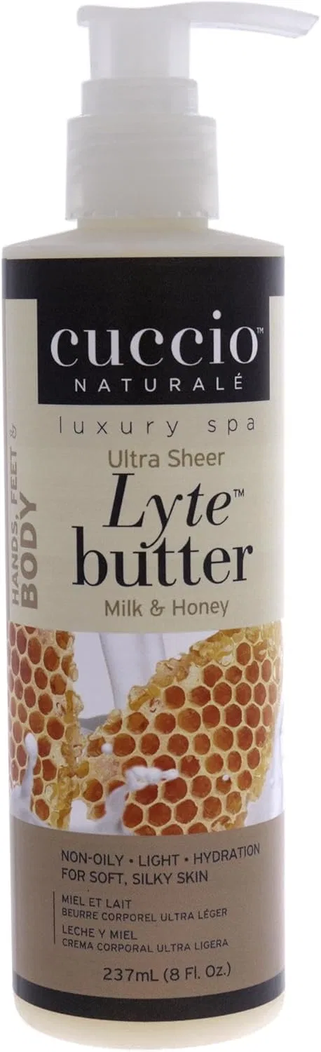 Лосьон для тела Ultra Sheer Body Butter, Cuccio, Honey & Soy Milk, 8 унций