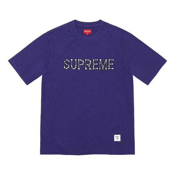 

Футболка bones s/s top 'purple white' Supreme, фиолетовый