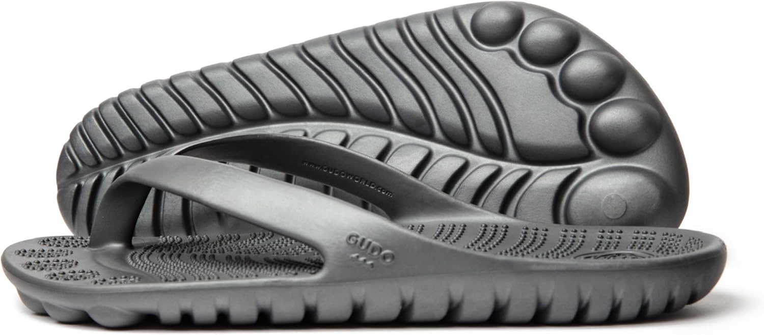 

Унисекс шлепанцы GUDO WORLD с массажным эффектом точечного давления и поддерживающей подошвой из ЭВА для мужчин и женщин, Night Platinum