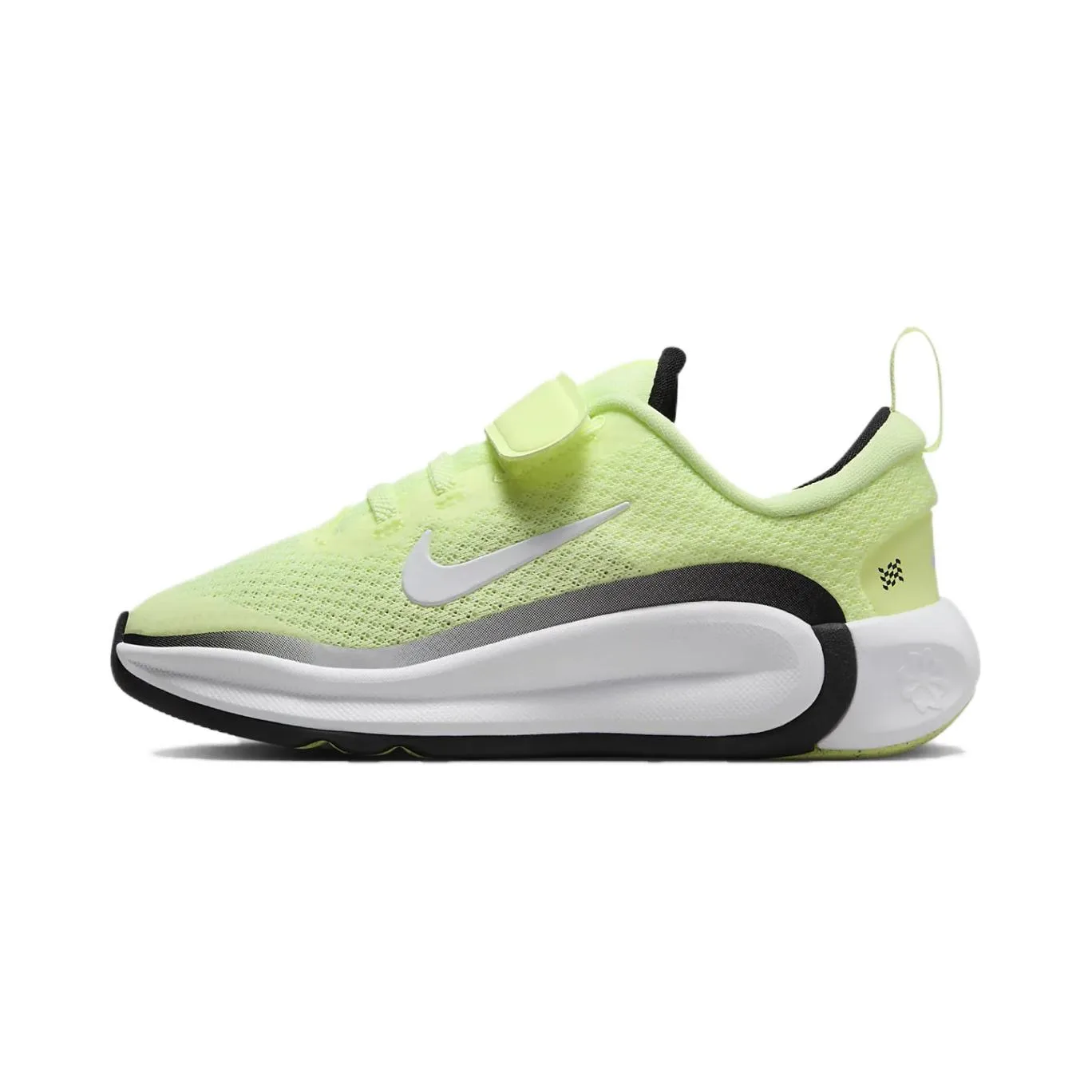 Nike Беговые кроссовки Infinity Flow Low top для детей, зеленые, белые, черные, возраст 3-7 лет