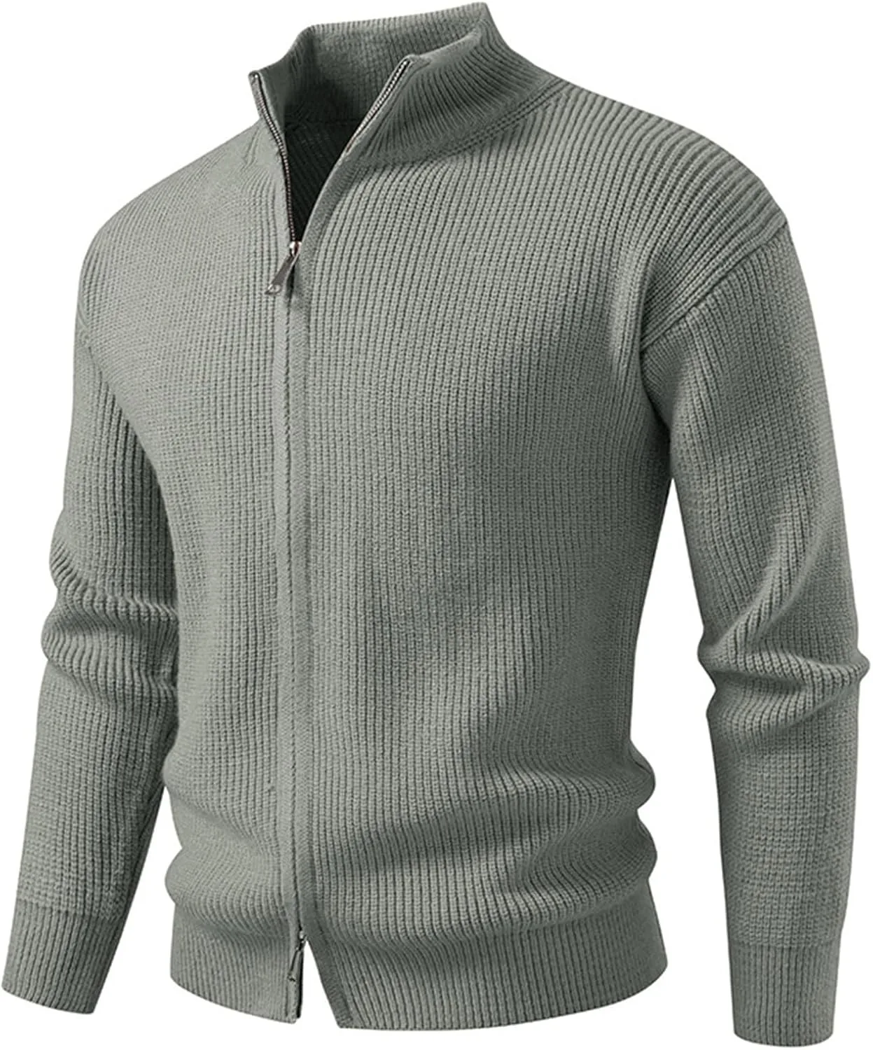 

Кардиган мужской Slim Fit с длинными рукавами и воротником-стойкой