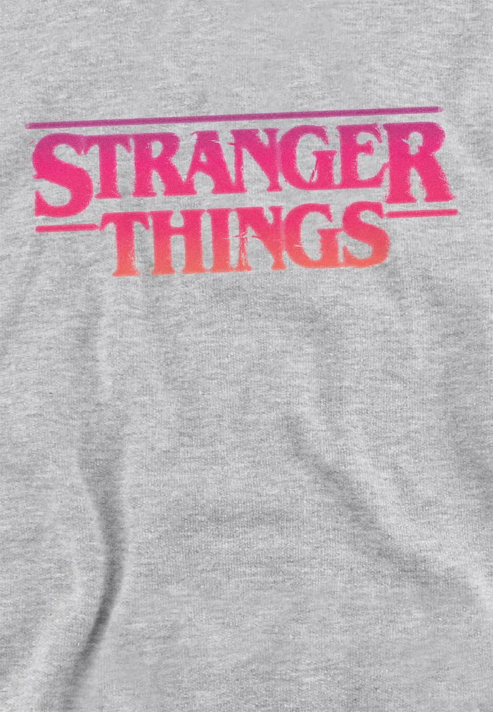 Детский худи с принтом Stranger Things, серый — фото 2