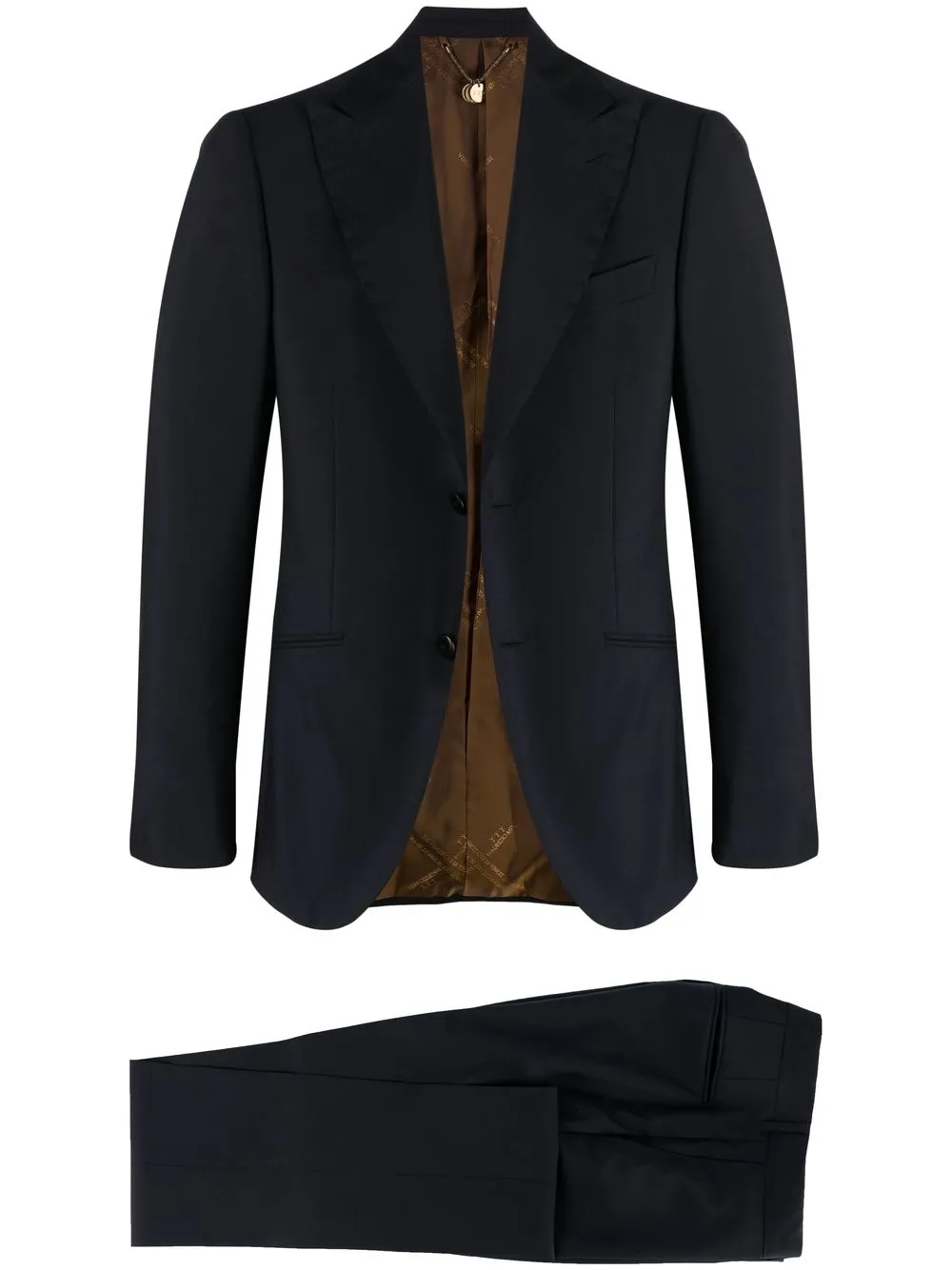 

Костюм из смесовой шерсти Maurizio Miri, синий