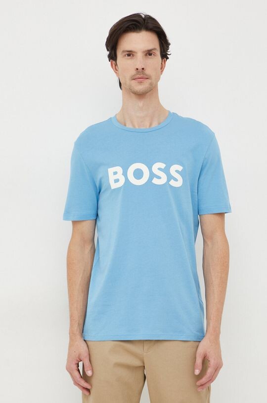 

BOSS BOSS CASUAL хлопковая футболка Boss Orange, синий