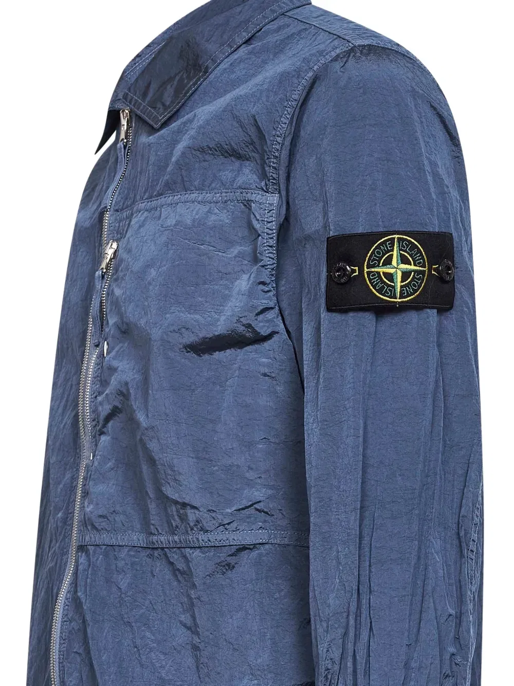Куртка с нагрудным значком Stone Island, синий — фото 3