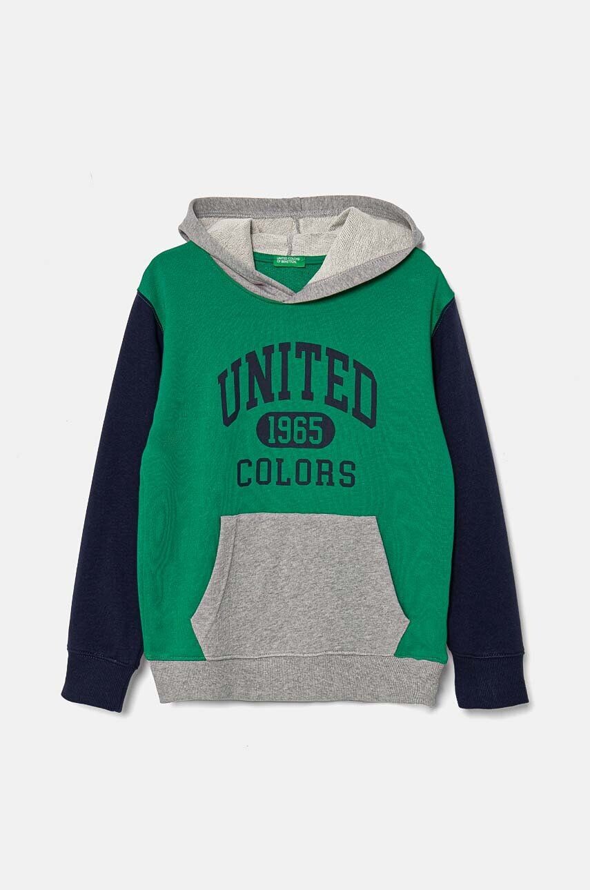 

Хлопковая толстовка United Colors of Benetton для мальчиков и девочек, зеленый
