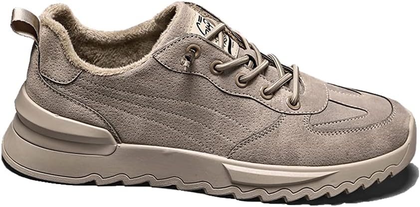 

Мужские низкие кроссовки осенне-зимние с плюшем, повседневные Materuieyes, хаки