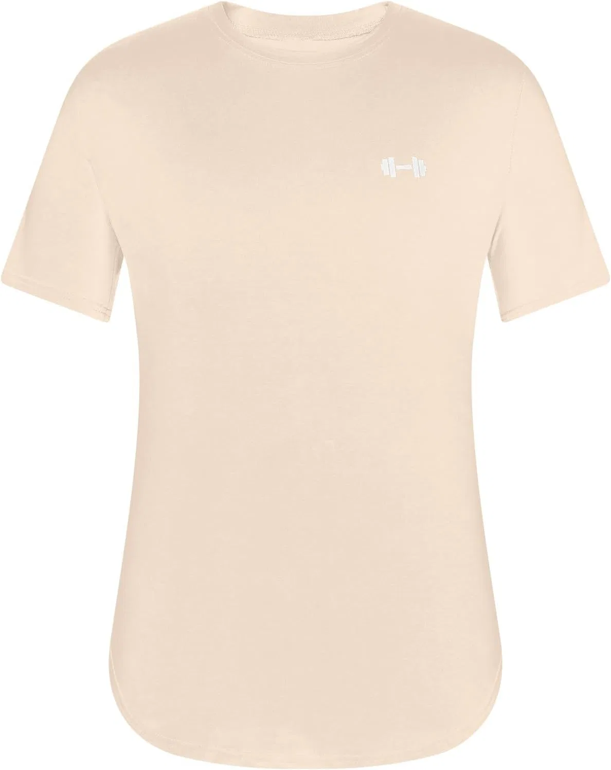 Мужская футболка для спорта, мускул фит, Khaki