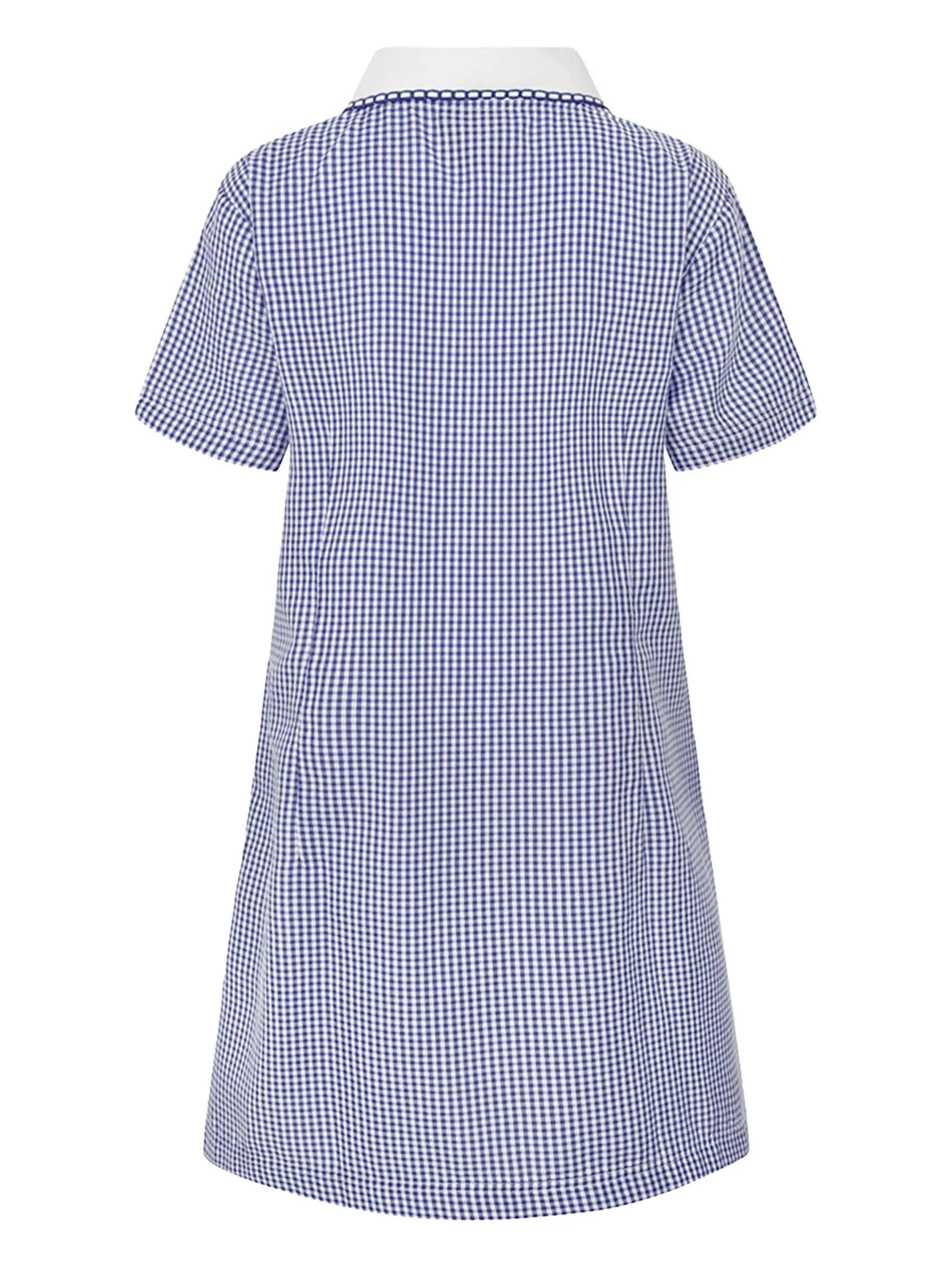 Платье в клетку гингем на молнии Zeco Schoolwear Kids, синий — фото 2