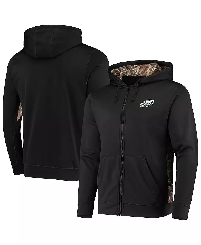 

Мужская черная толстовка с капюшоном на молнии Philadelphia Eagles Decoy Tech Fleece в камуфляже Realtree Dunbrooke