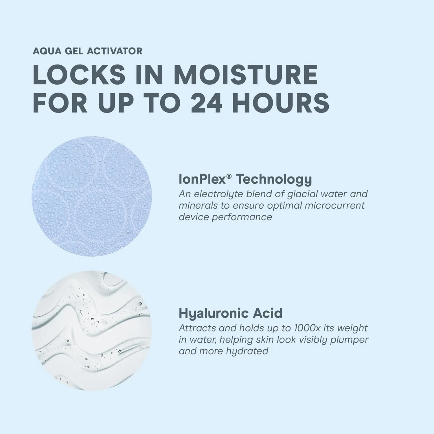 Гель для умывания NuFACE — Aqua Gel Activator - Микротоковый проводящий гель и активатор на основе IonPlex и, 280 мл — фото 3