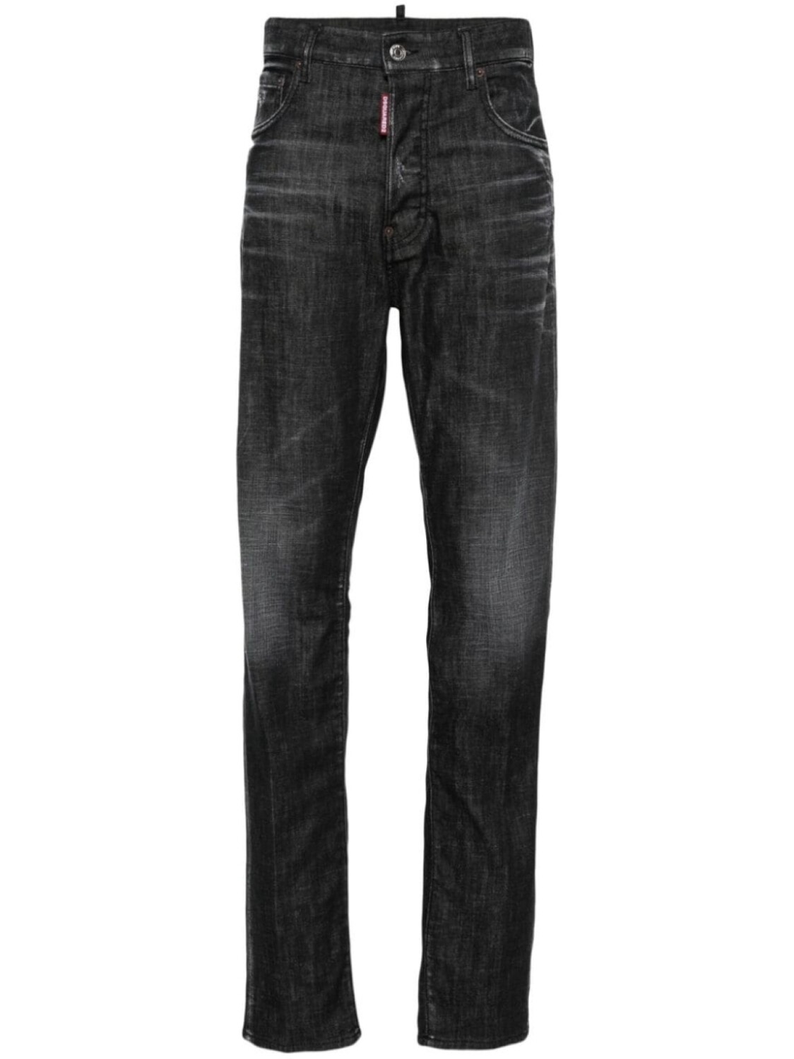 

Dsquared2 прямые джинсы 642 с эффектом потертости, серый