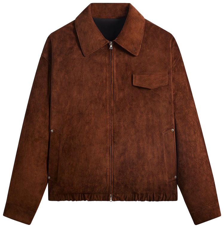 

Куртка Kith 101 For Ssstein из замши с застежкой-молнией спереди, коричневый