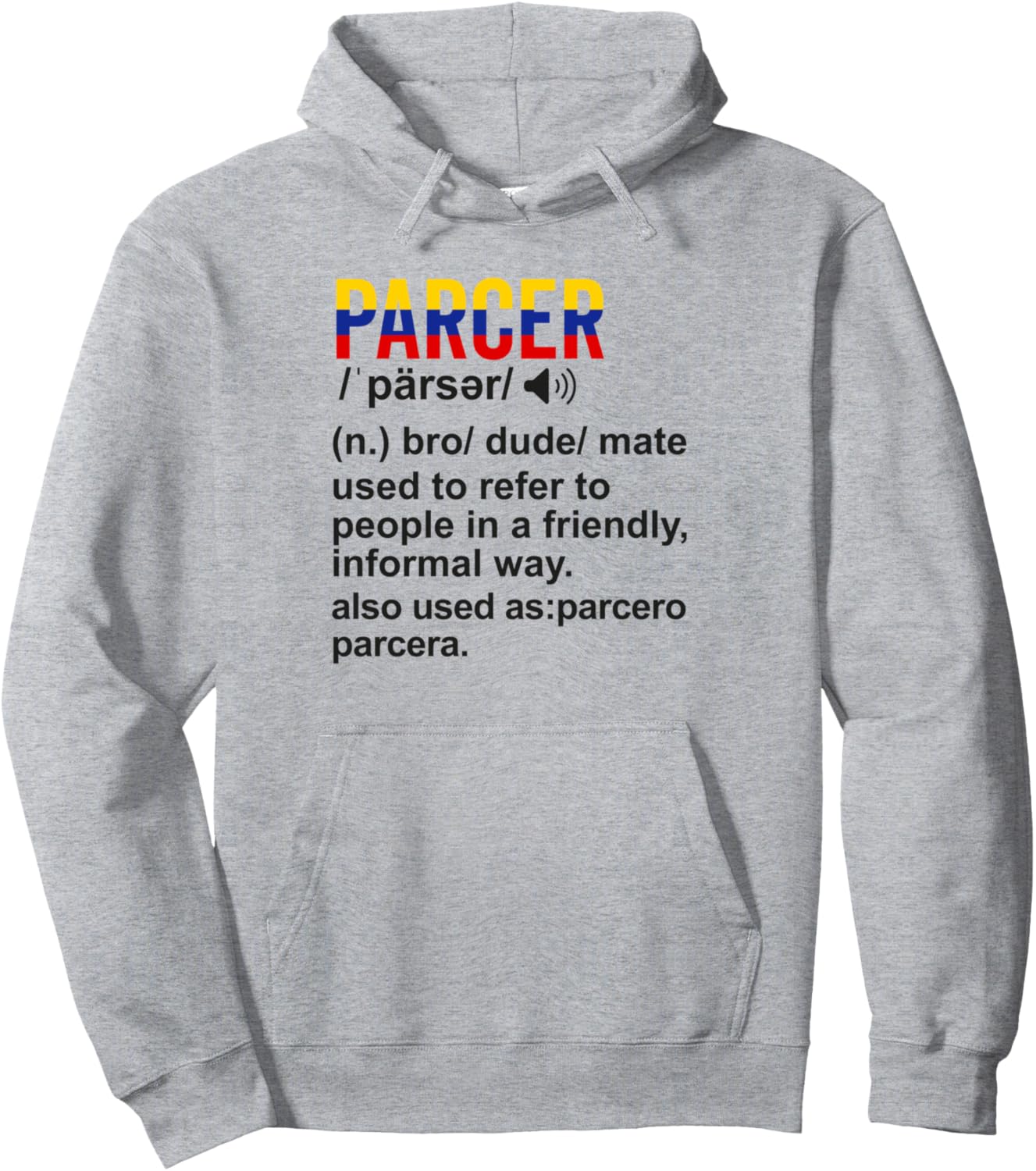 

Забавная толстовка с колумбийским сленгом и надписью Colombian Slang Parcer Colombian Pride Dna Roots Apparel, серый
