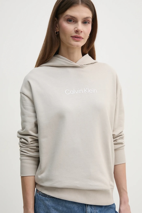 

Хлопковая толстовка Calvin Klein, бежевый