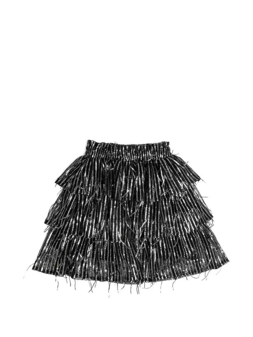 Многоярусная юбка, расшитая пайетками Bcbg Kids, черный — фото 2
