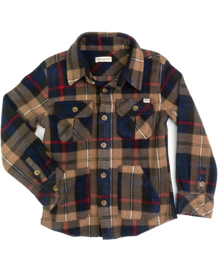 Рубашка Appaman Kids Snow Fleece Shirt (Toddler/Little Kid/Big Kid), Navy/Khaki Plaid