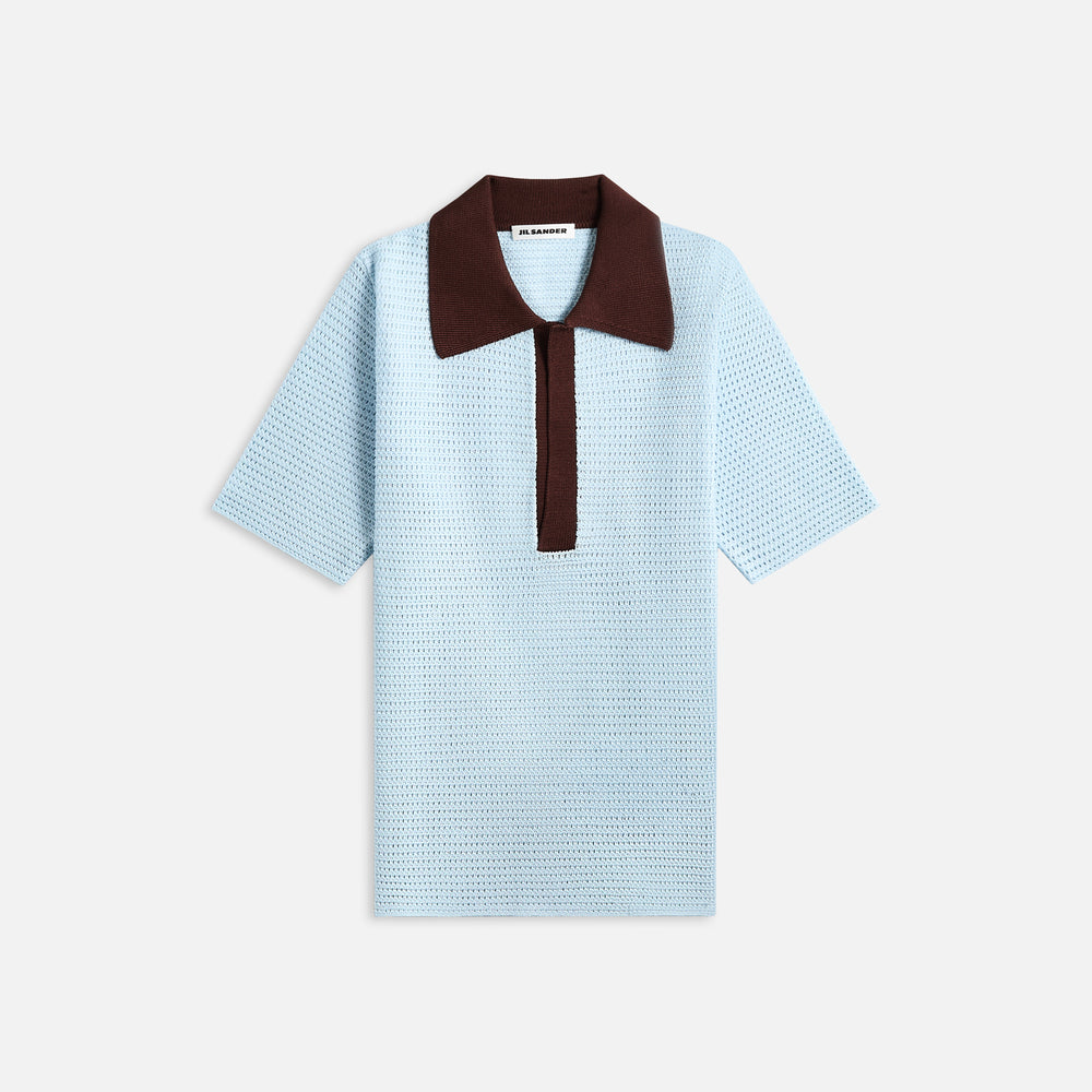 

Рубашка Jil Sander Knit Polo, синий