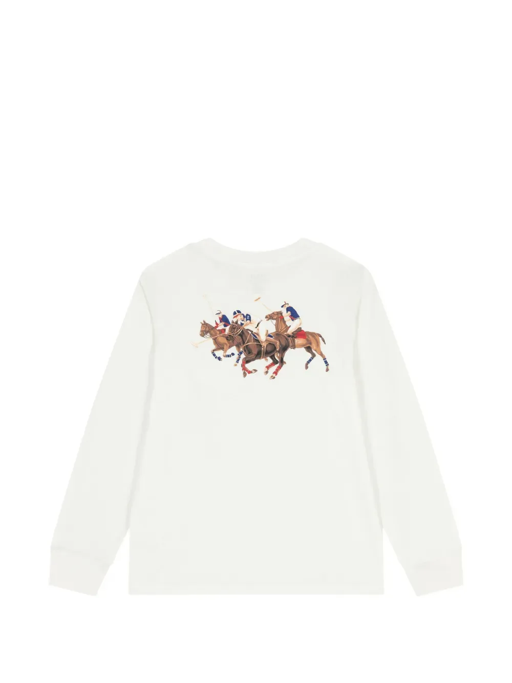 Футболка с принтом и нагрудным карманом POLO RALPH LAUREN KIDS, бежевый — фото 2