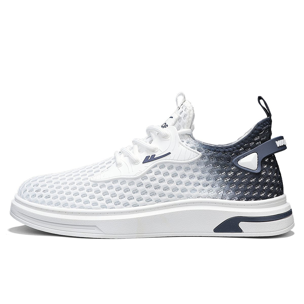 

Дышащие и легкие низкие повседневные туфли для мужчин WARRIOR, Gradient White Blue