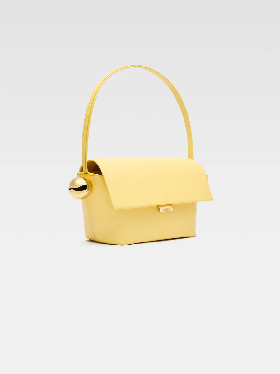 

Сложенная сумка через плечо Ле Рон Карре Jacquemus, светло-желтый