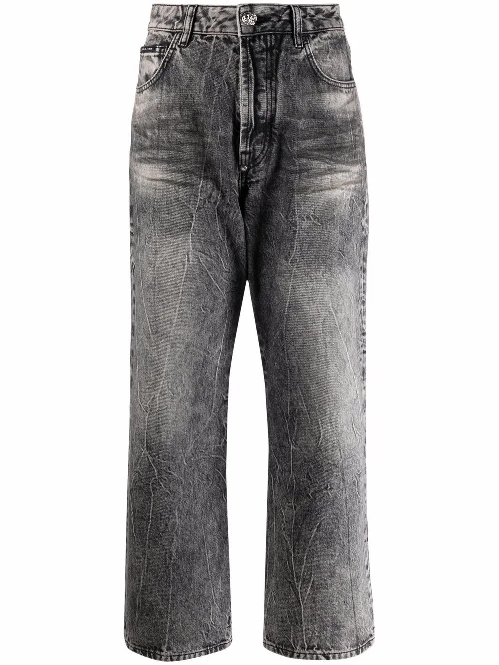 

Джинсы Iconic Plein широкого кроя Philipp Plein, серый
