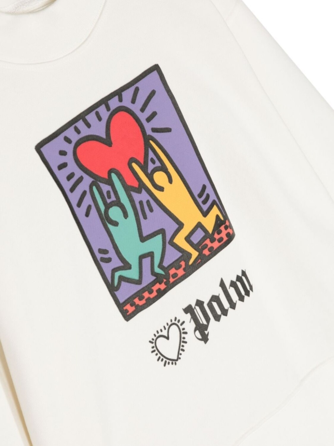 Palm Angels Kids толстовка из коллаборации с Keith Haring, белый — фото 3