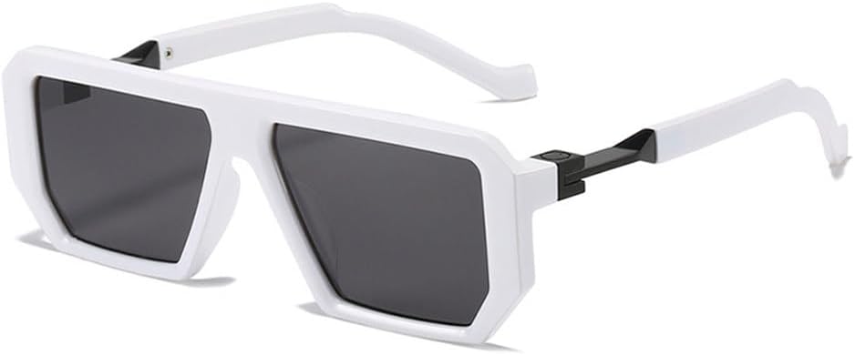 

Ретро солнцезащитные очки для женщин, модные, с прозрачными линзами, защита от УФ-излучения UV400; для мужчин, в стиле панк, с градиентным переходом цвета TKKTLLT, White Grey