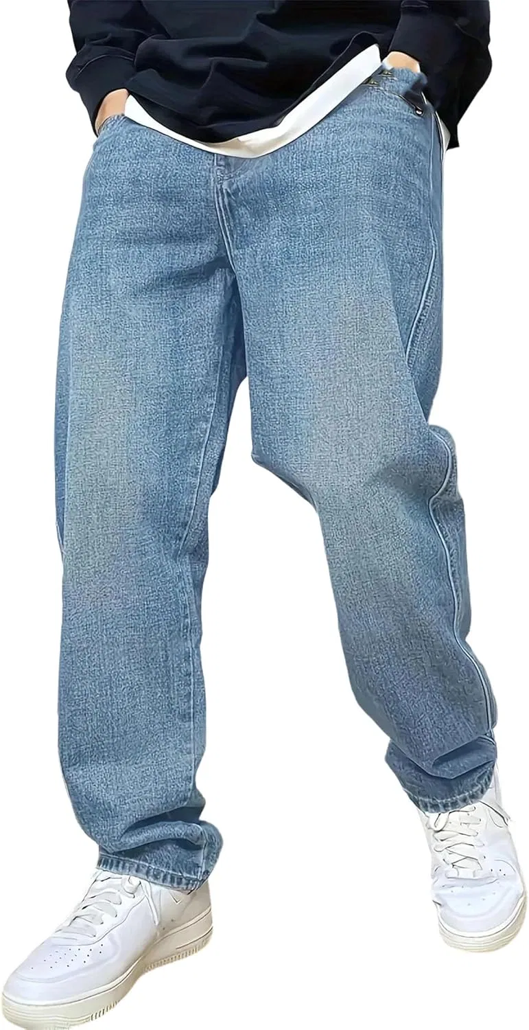 Джинсы прямые свободные Men's, Blue
