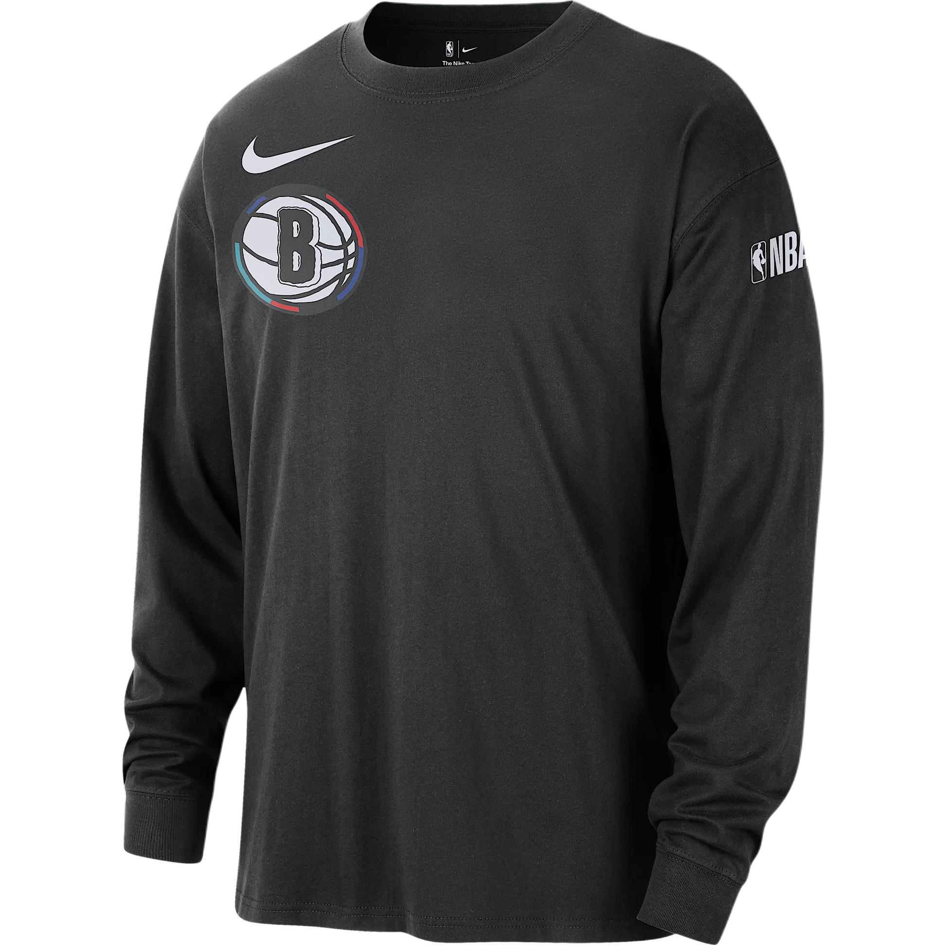 

Бруклин Нетс Кортсайд Сити Эдишн мужская баскетболка с длинным рукавом Nba Max90 Nike, черный