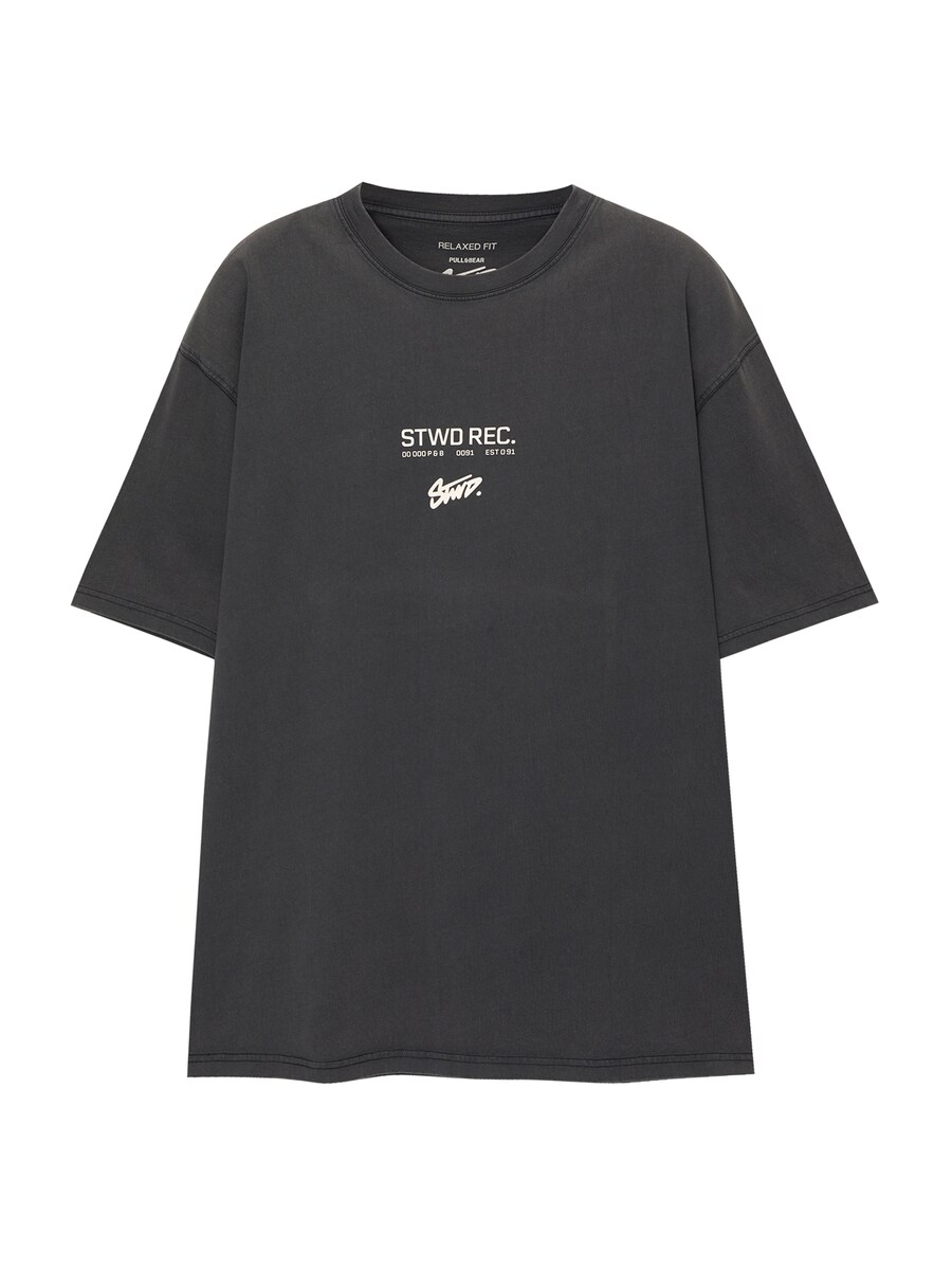 

Рубашка Pull&Bear, черный деним