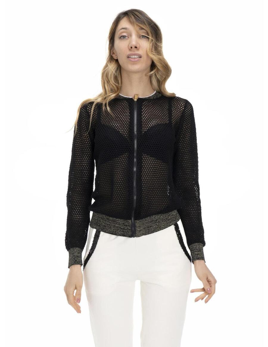 

LEONE 1947 APPAREL Женская сетчатая толстовка с молнией во всю длину в земляных тонах